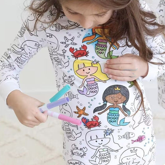 Children's Colorable Children's Pajama Set