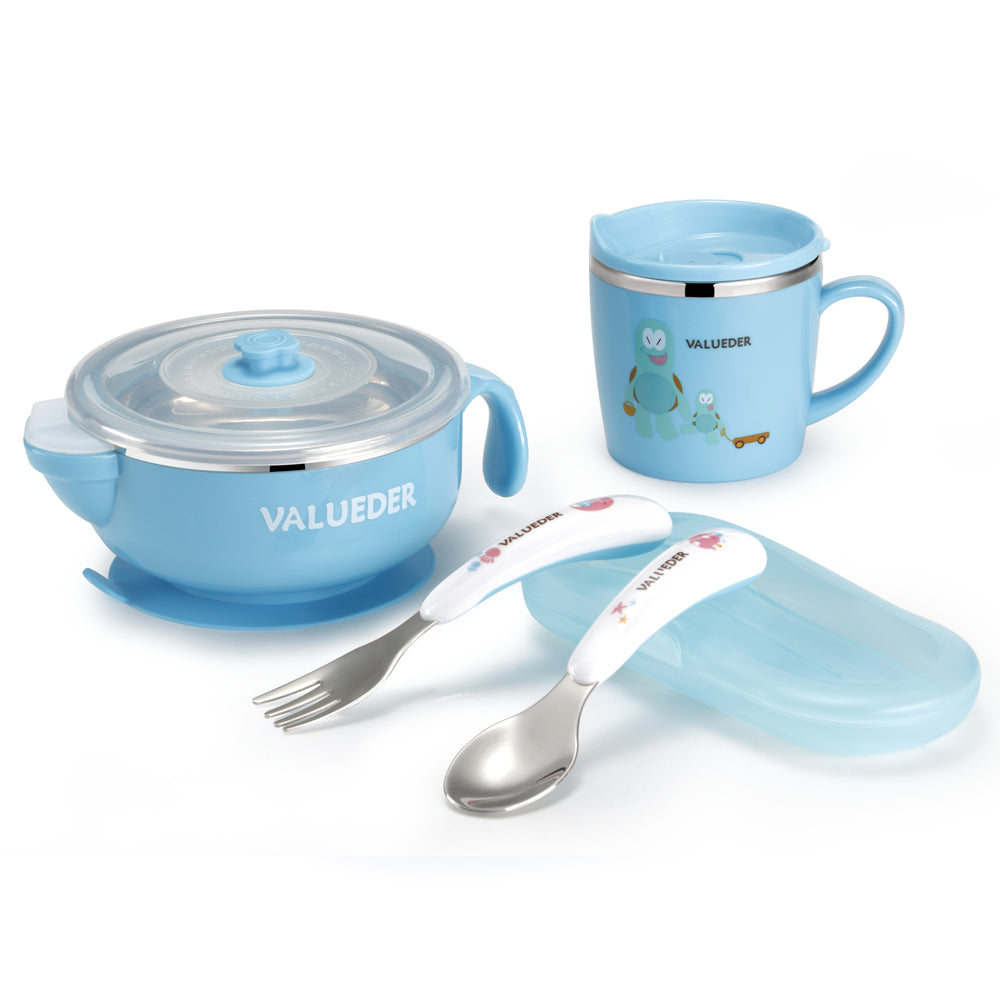 VALUEDER Stainless Steel Baby Feeding Set