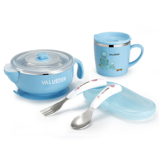 VALUEDER Stainless Steel Baby Feeding Set