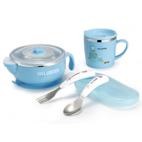 VALUEDER Stainless Steel Baby Feeding Set