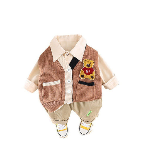 Bear Autumn Long Sleeved Suit For Baby Boy