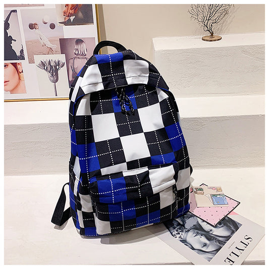 Plaid Student Backpack