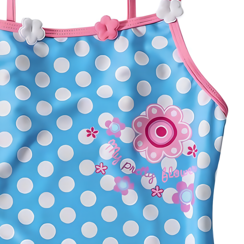 Polka Dot Girls Swimsuit