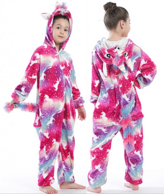 Kids Girl Cartoon Animal Pajamas