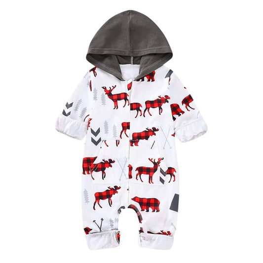 Bear-Deer Winter Baby Boy Romper