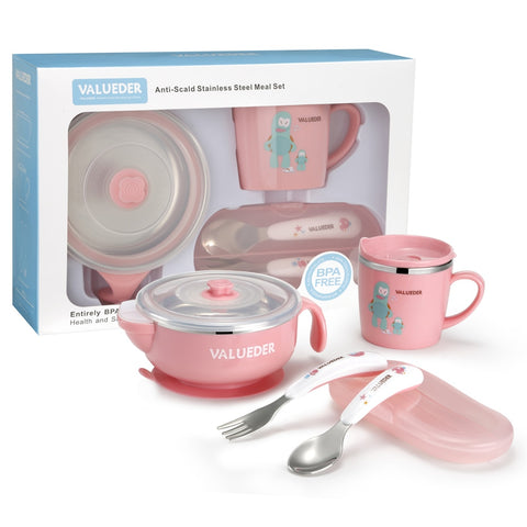 VALUEDER Stainless Steel Baby Feeding Set