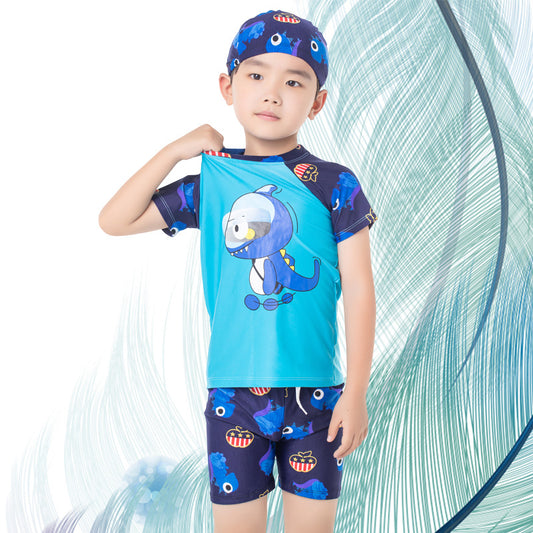 Blue Dinosaur Kids Boy Swim Suit