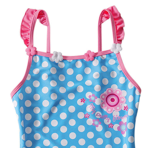 Polka Dot Girls Swimsuit