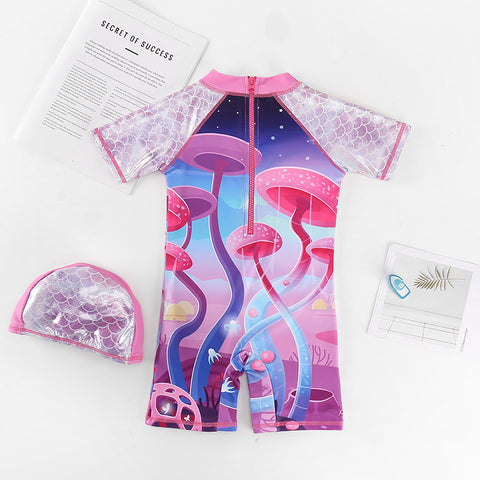 Cute Mermaid Kids Girl Swim Suit