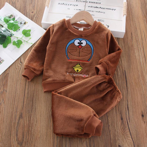 Catoon Kids Boy Autumn Clothing Plush Suit