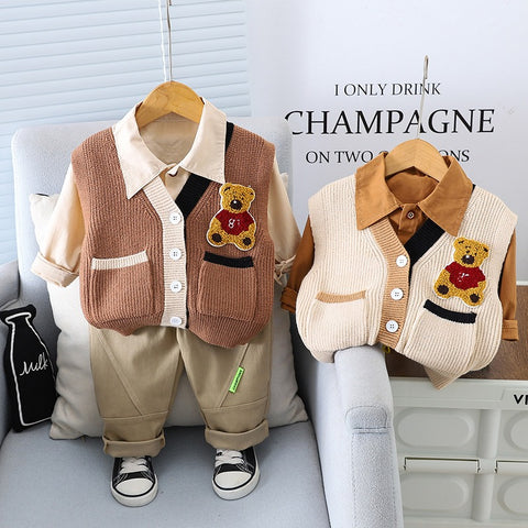 Bear Autumn Long Sleeved Suit For Baby Boy