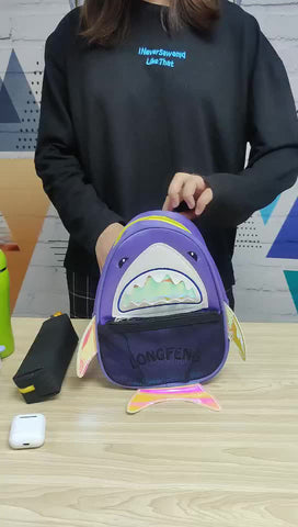 Cute Shark Kindergarten Backpack