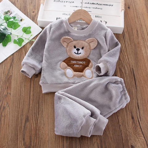 Catoon Kids Boy Autumn Clothing Plush Suit