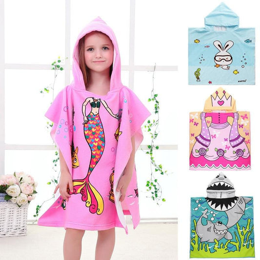 Children Cute Cartoon Hooded Towel