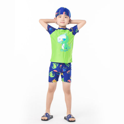 Blue Dinosaur Kids Boy Swim Suit