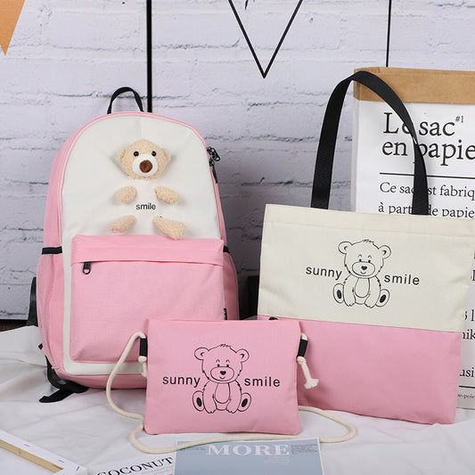 Bear Girls school bags set