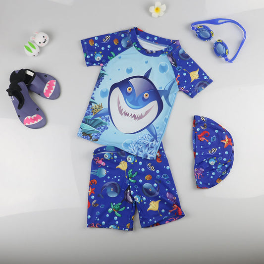 Blue/Green Kids Boy-Girl Swim Suit