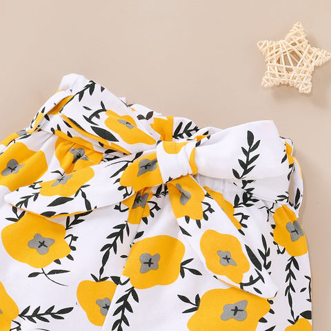 Yellow Girls' Spring Outfit Set