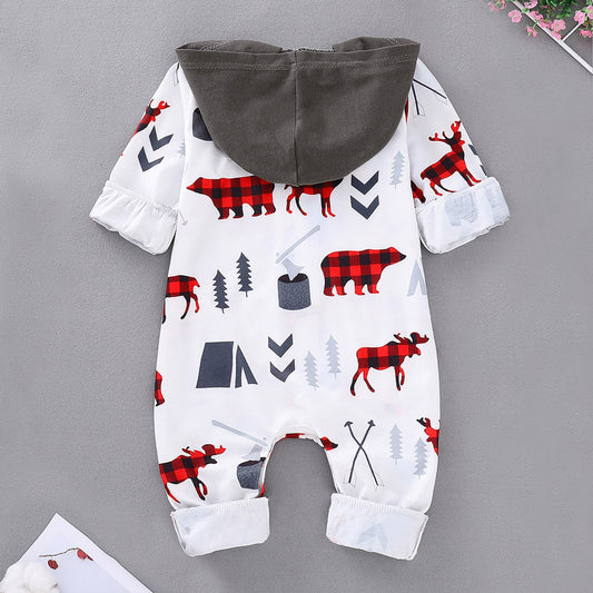 Bear-Deer Winter Baby Boy Romper