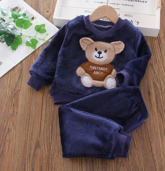 Catoon Kids Boy Autumn Clothing Plush Suit