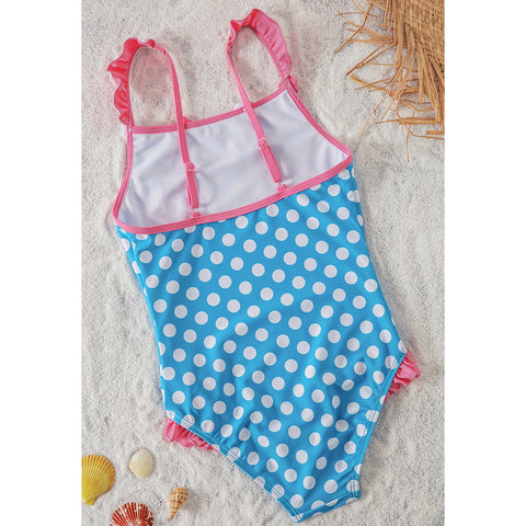 Polka Dot Girls Swimsuit