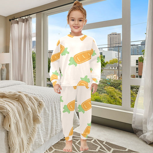 Carrots Girls' Crew Neck Pajama Set