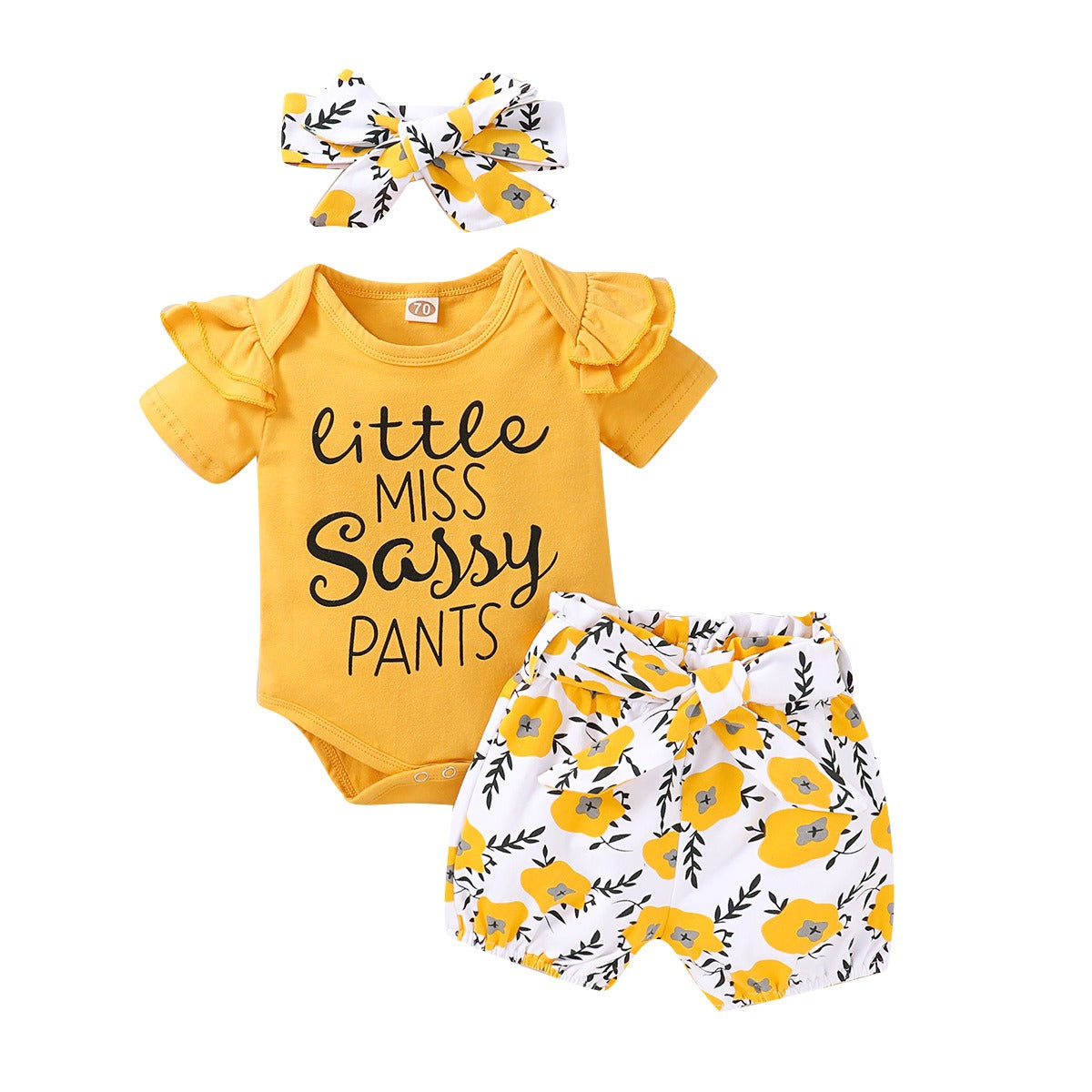 Yellow Girls' Spring Outfit Set