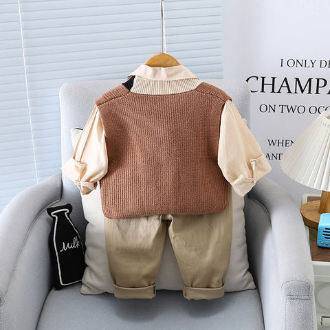 Bear Autumn Long Sleeved Suit For Baby Boy