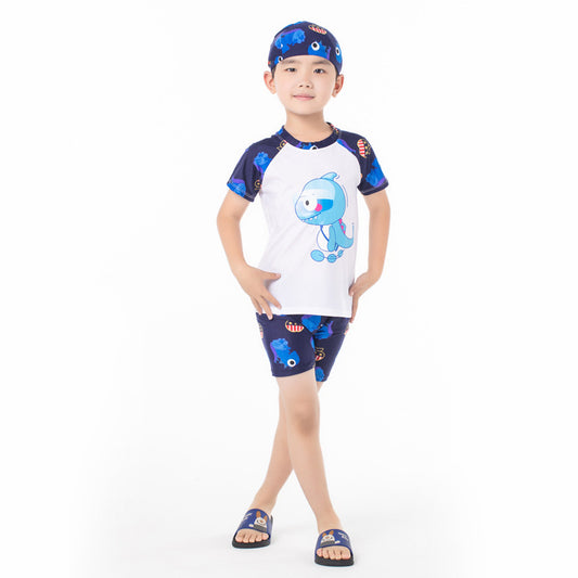 Blue Dinosaur Kids Boy Swim Suit