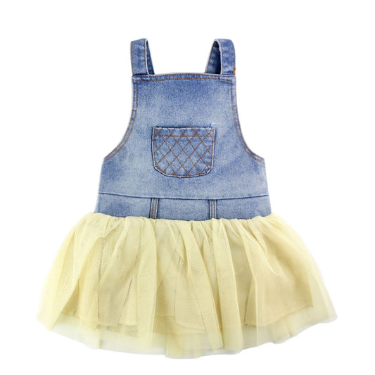 kids Girl Summer Lace Denim Dress