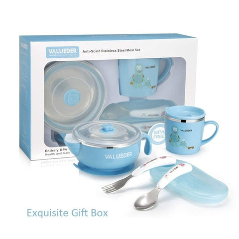 VALUEDER Stainless Steel Baby Feeding Set