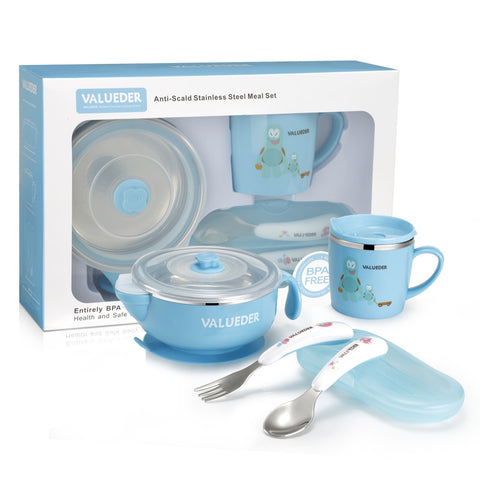 VALUEDER Stainless Steel Baby Feeding Set