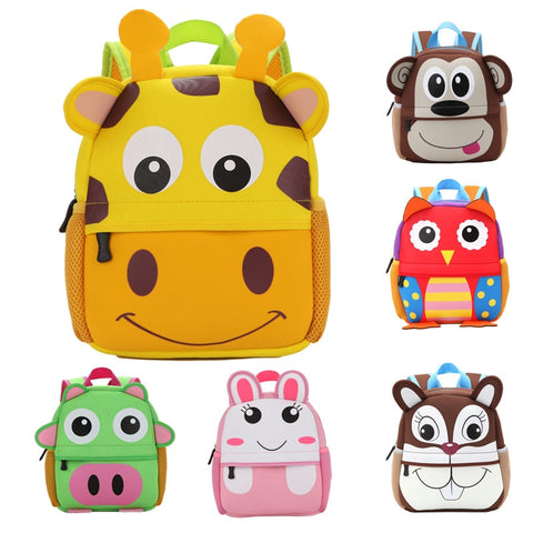 3D Animals Design Children Backpacks