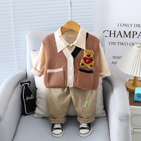 Bear Autumn Long Sleeved Suit For Baby Boy