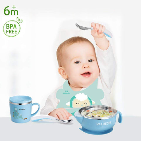 VALUEDER Stainless Steel Baby Feeding Set