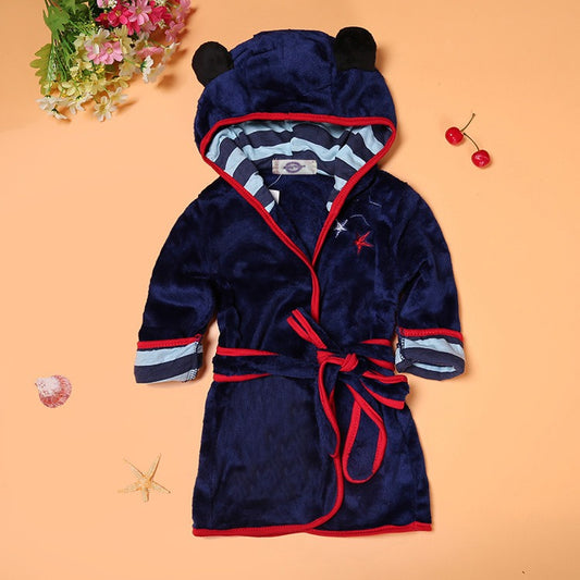 Cartoon Design Kids Boy-Girl Bathrobe