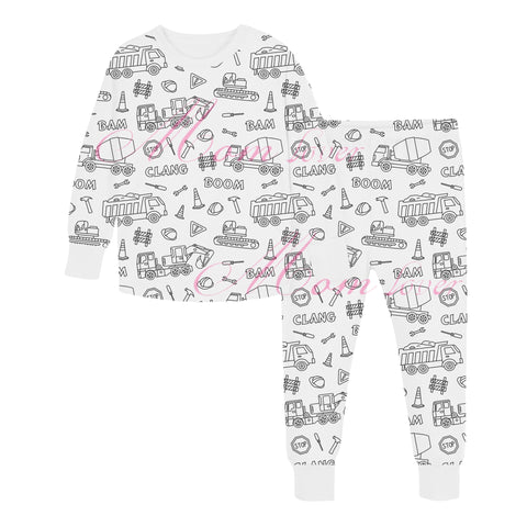 Children's Colorable Children's Pajama Set