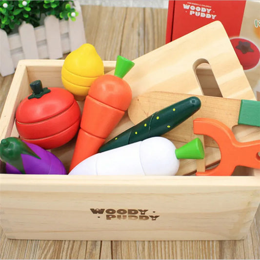 Cut Fruits And Vegetables Wooden Toy