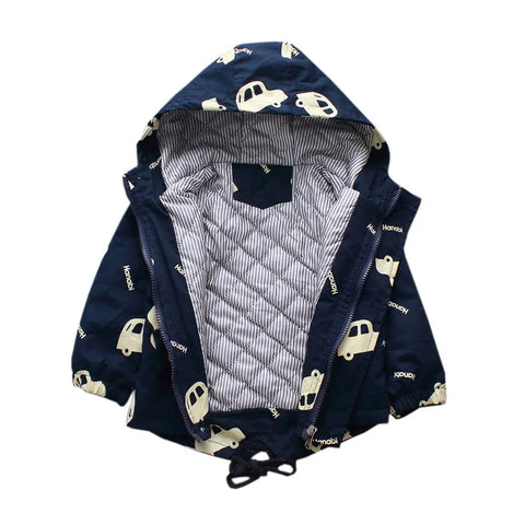 Cars Kids Boy Warm Hooded Jacket