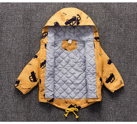 Cars Kids Boy Warm Hooded Jacket