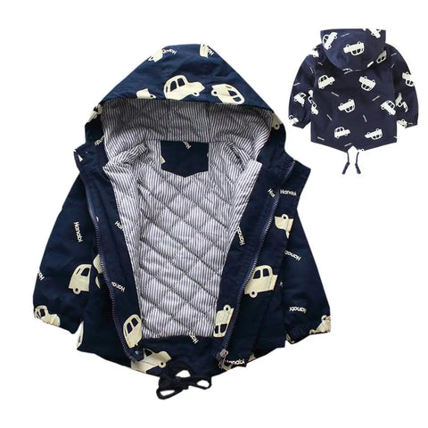 Cars Kids Boy Warm Hooded Jacket