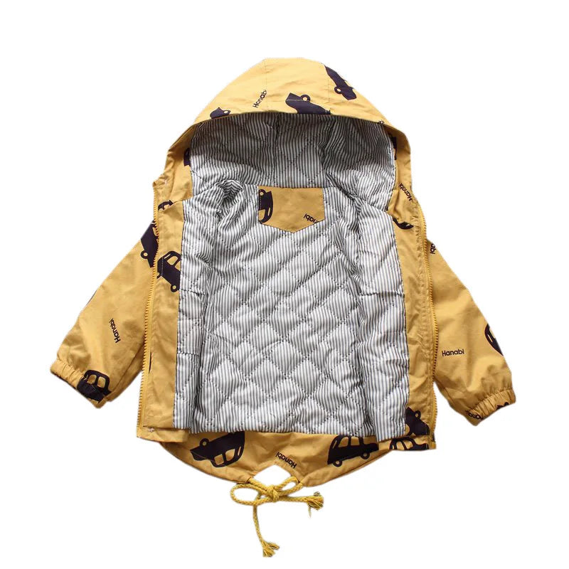 Cars Kids Boy Warm Hooded Jacket